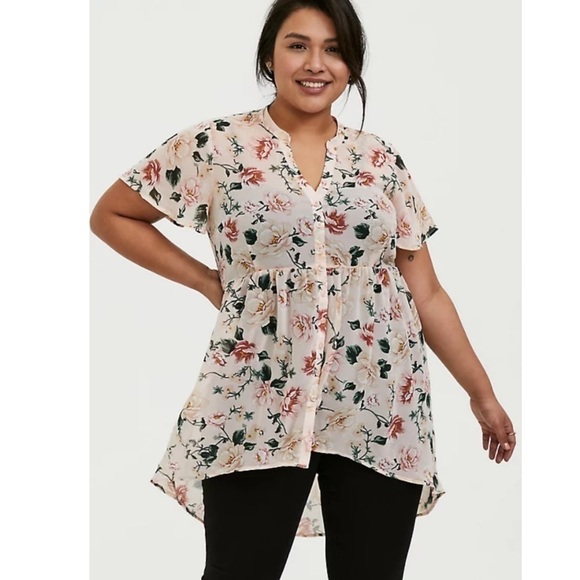 torrid Tops - Torrid 5 LEXIE BABYDOLL CHIFFON TUNIC